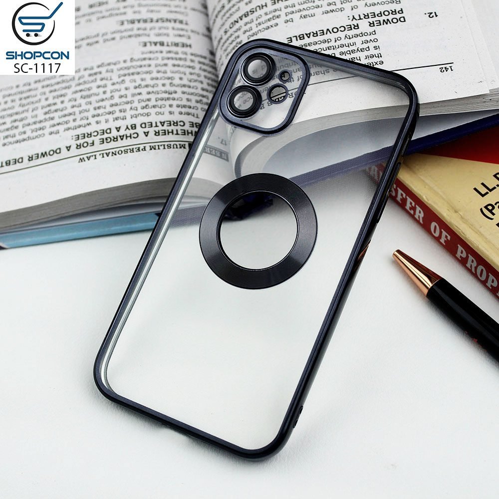 iPhone 11 Case/Logo Hole/Camera Glass Protection/ Transparent Color Edges Cover/ Ring Case