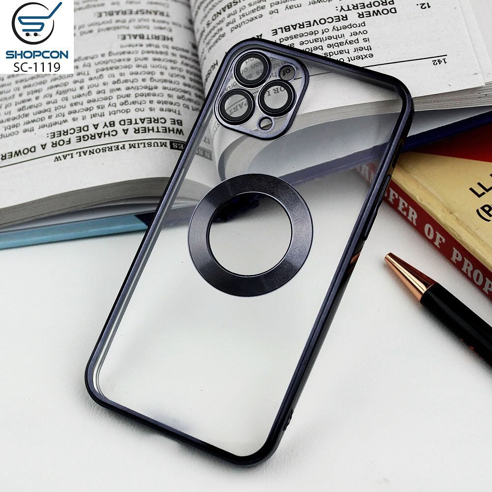 iPhone 11 Pro Case/Logo Hole/Camera Glass Protection/ Transparent Color Edges Cover/ Ring Case
