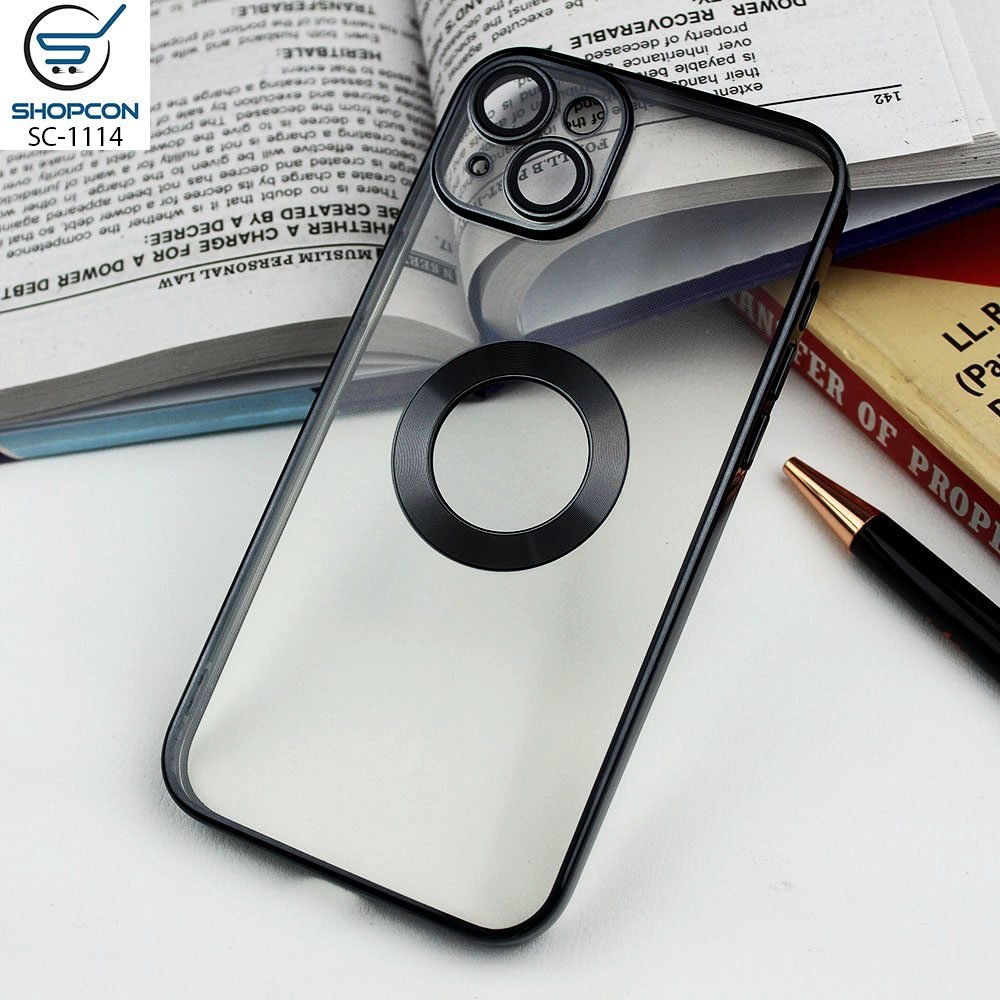 iPhone 13 Case/Logo Hole/Camera Glass Protection/ Transparent Color Edges Cover/ Ring Case