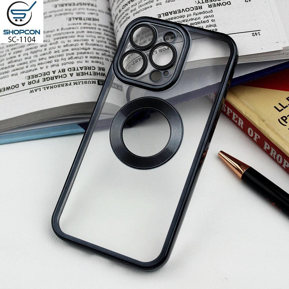 iPhone 13 Pro Max Case/Logo Hole/Camera Glass Protection/ Transparent Color Edges Cover/ Ring Case