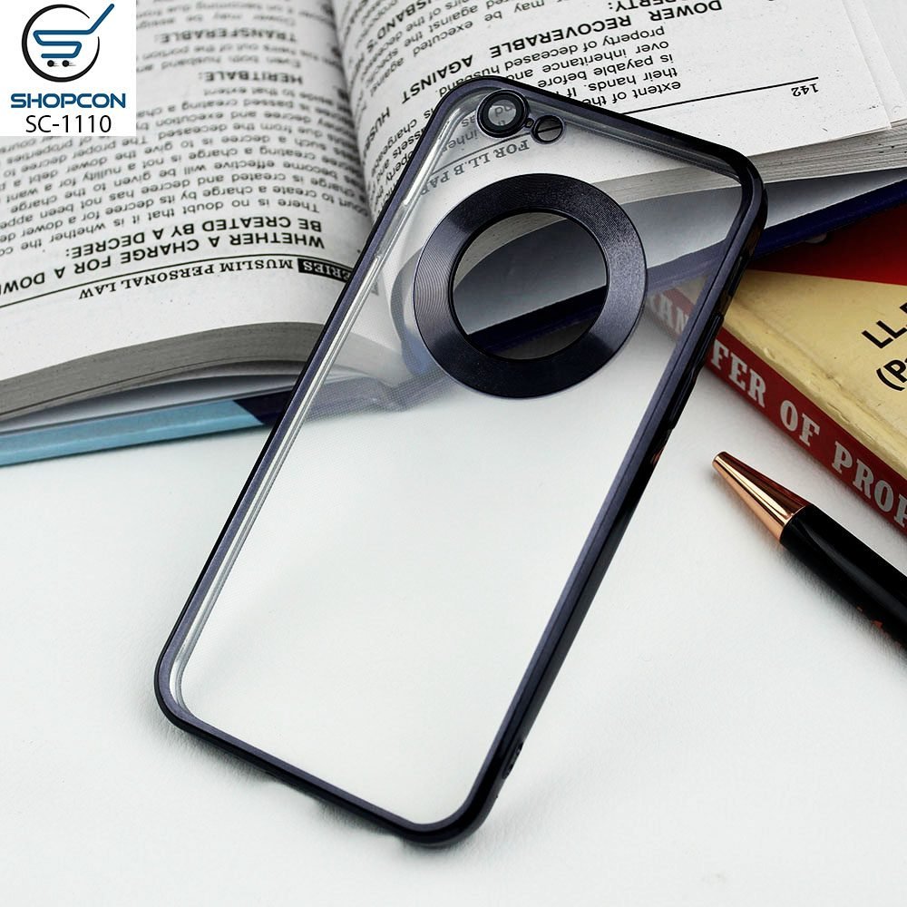 iPhone 6 Case/Logo Hole/Camera Glass Protection/ Transparent Color Edges Cover/ Ring Case