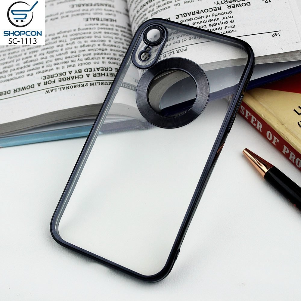 iPhone XR Case/Logo Hole/Camera Glass Protection/ Transparent Color Edges Cover/ Ring Case