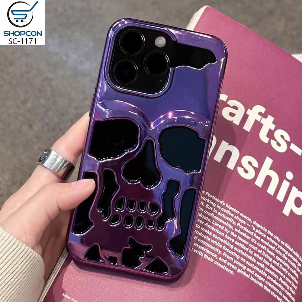 iPhone 14 Pro Max / Purple / Hollow Shell Case / Electro-plating  / Soft Case / Mobile Cover