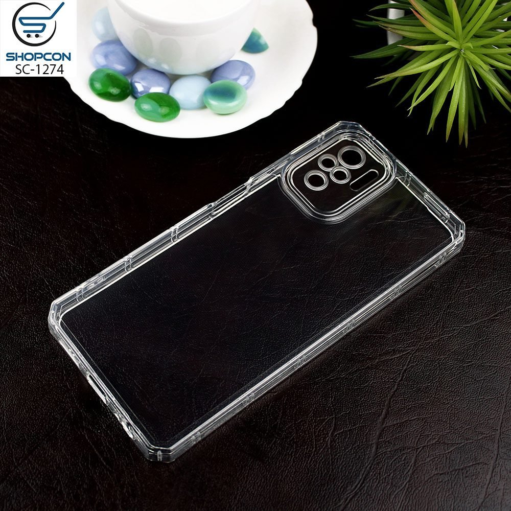 Redmi Note 10 4G/ Note 10S / Transparent TPU Case / Airbag Borders / Camera protectcion / Mobile Cover
