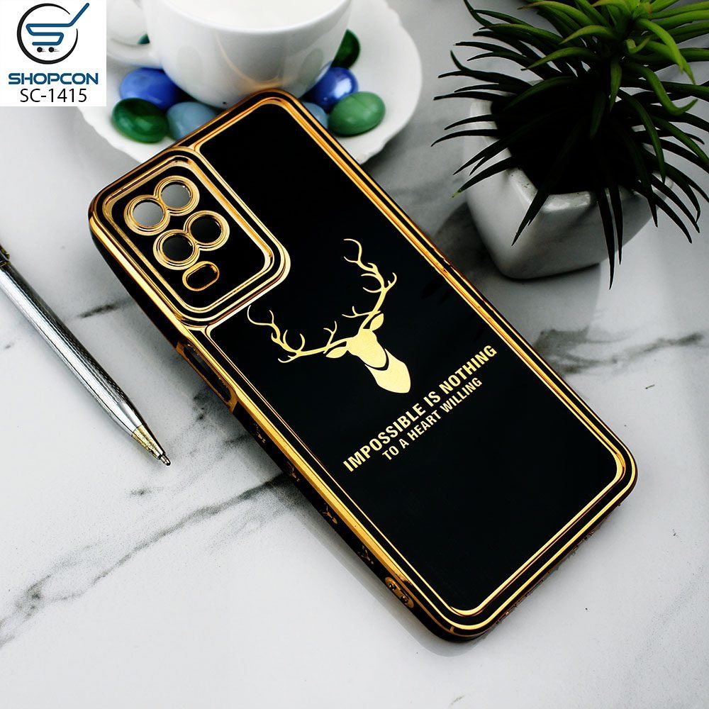 Oppo A54 / New Color Silk Shine Deer Case / Electroplating Borders / Soft Case with Camera Protection / Mobile Cover