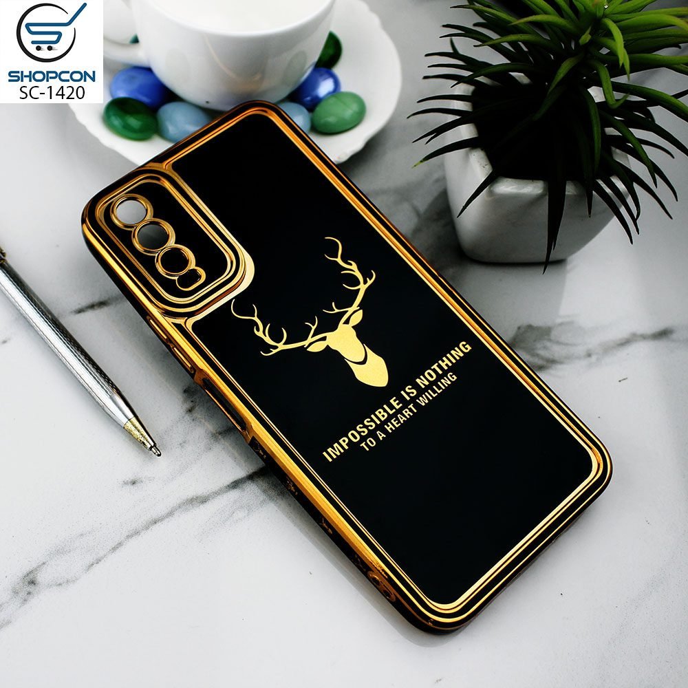 Vivo Y20 / Vivo Y20A / Vivo Y20I / Vivo Y20S / Vivo Y12A / Vivoe Y12S / New Color Silk Shine Deer Case / Electroplating Borders / Soft Case with Camera Protection / Mobile Cover