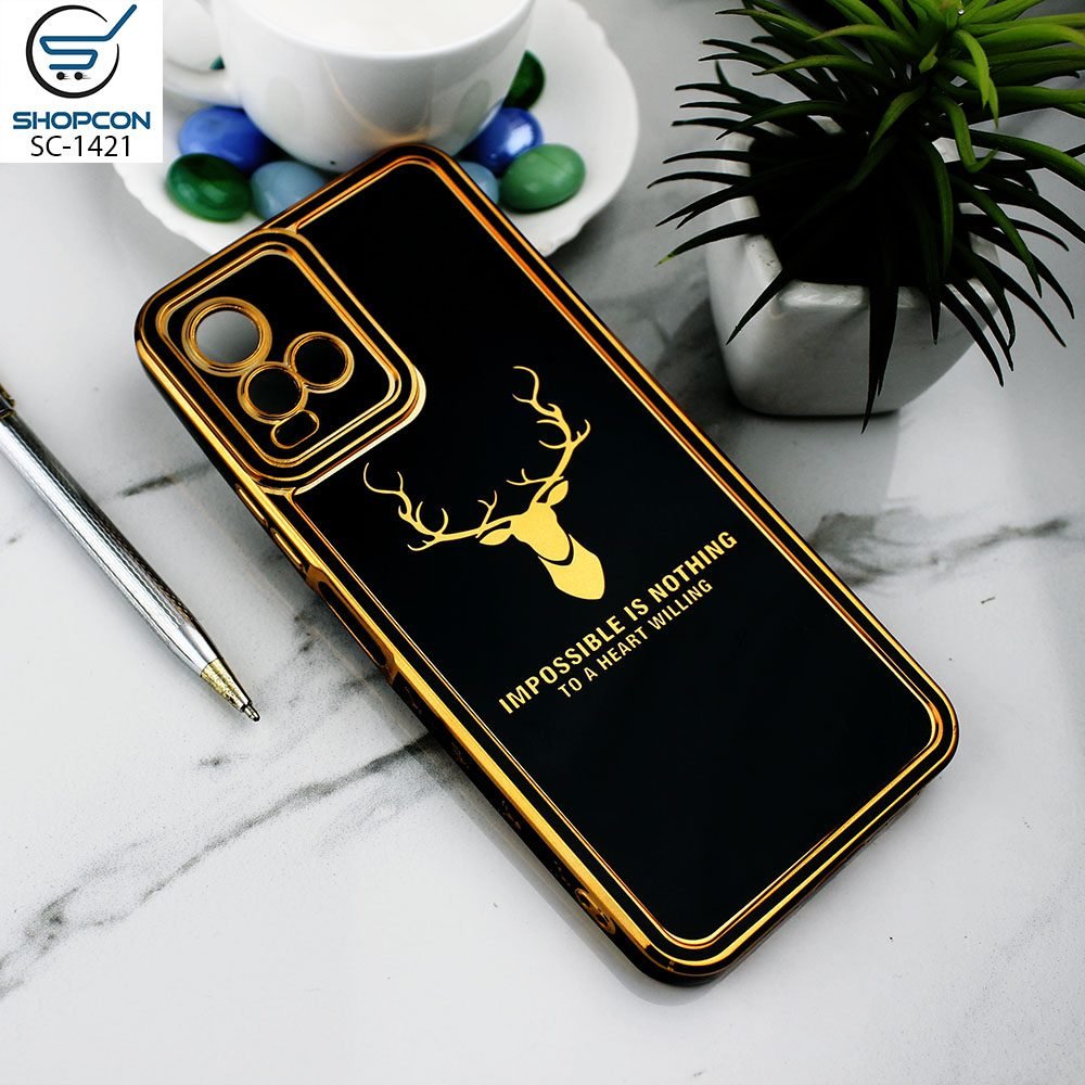 Vivo Y21 / Vivo Y21A / Vivo Y21S / Vivo Y21T / Vivo Y33S / Vivo Y33T / New Color Silk Shine Deer Case / Electroplating Borders / Soft Case with Camera Protection / Mobile Cover