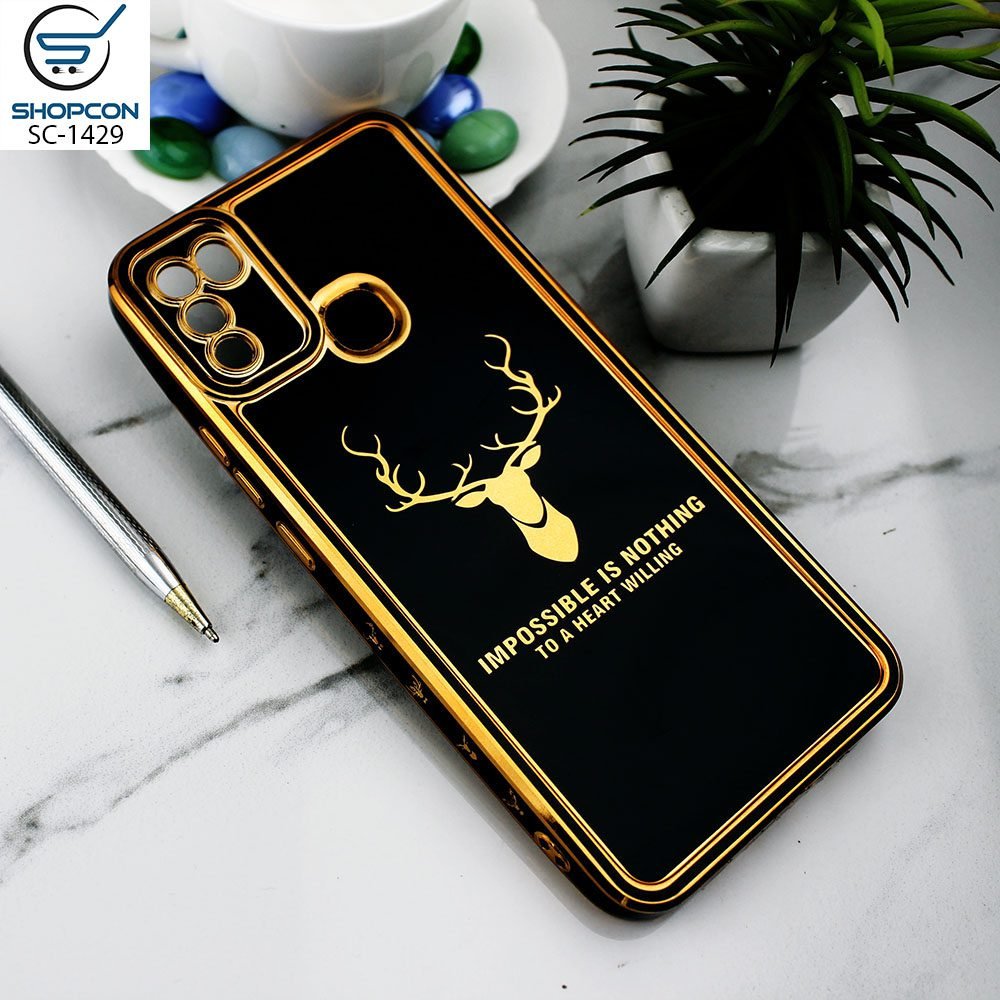 Inf Hot 9 Play / New Color Silk Shine Deer Case / Electroplating Borders / Soft Case with Camera Protection / Mobile Cover