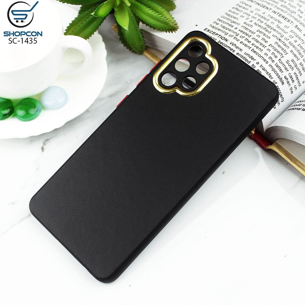 Samsung Galaxy A13 / Candy Color Leather TPU Case / Soft Borders / Camera Protection with Electroplating Ring / Mobile Cover