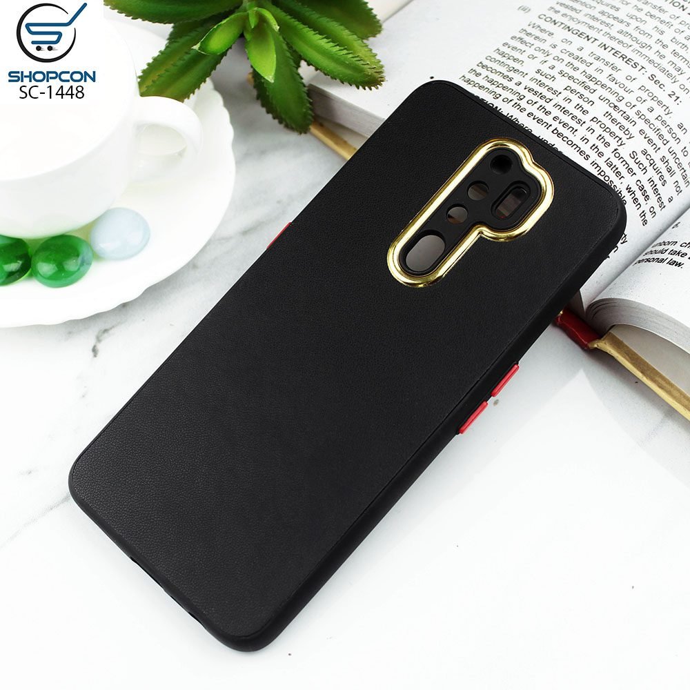 Oppo A9 2020 / Oppo A5 2020 / Candy Color Leather TPU Case / Soft Borders / Camera Protection with Electroplating Ring / Mobile Cover