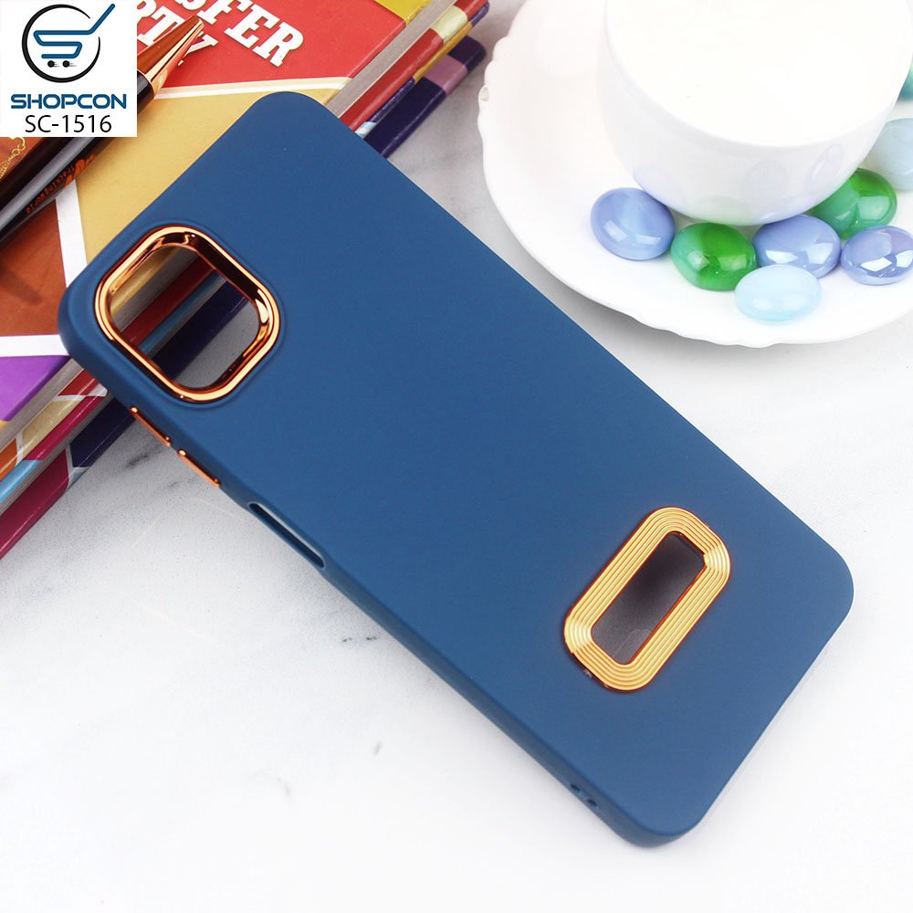 Samsung Galaxy A04 / Electro Plating Camera Borders with logo hole / Soft Sillicon Case / Mobile Cover