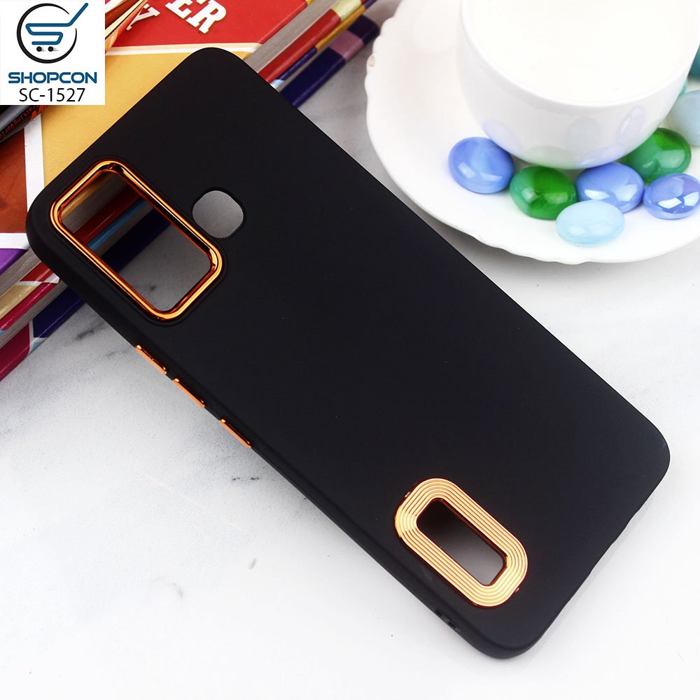 Inf Hot 12 Play / Electro Plating Camera Borders with logo hole / Soft Sillicon Case / Mobile Cover