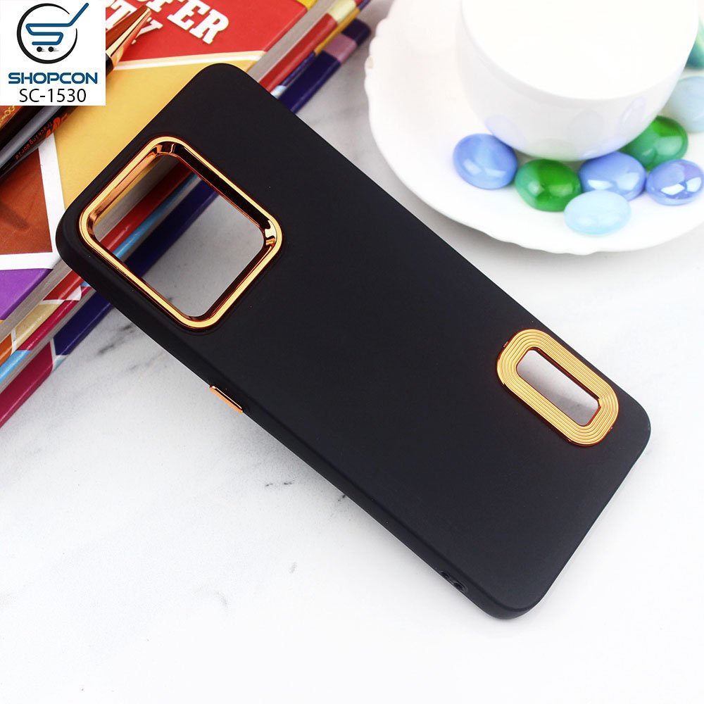 Oppo F19 Pro / Oppo A94 / Electro Plating Camera Borders with logo hole / Soft Sillicon Case / Mobile Cover