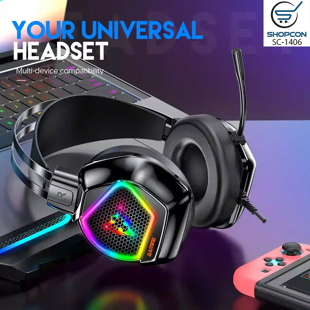 G601 Gaming Headphone / Metal Headband / 360° Microphone / Car Wheel earmuffs