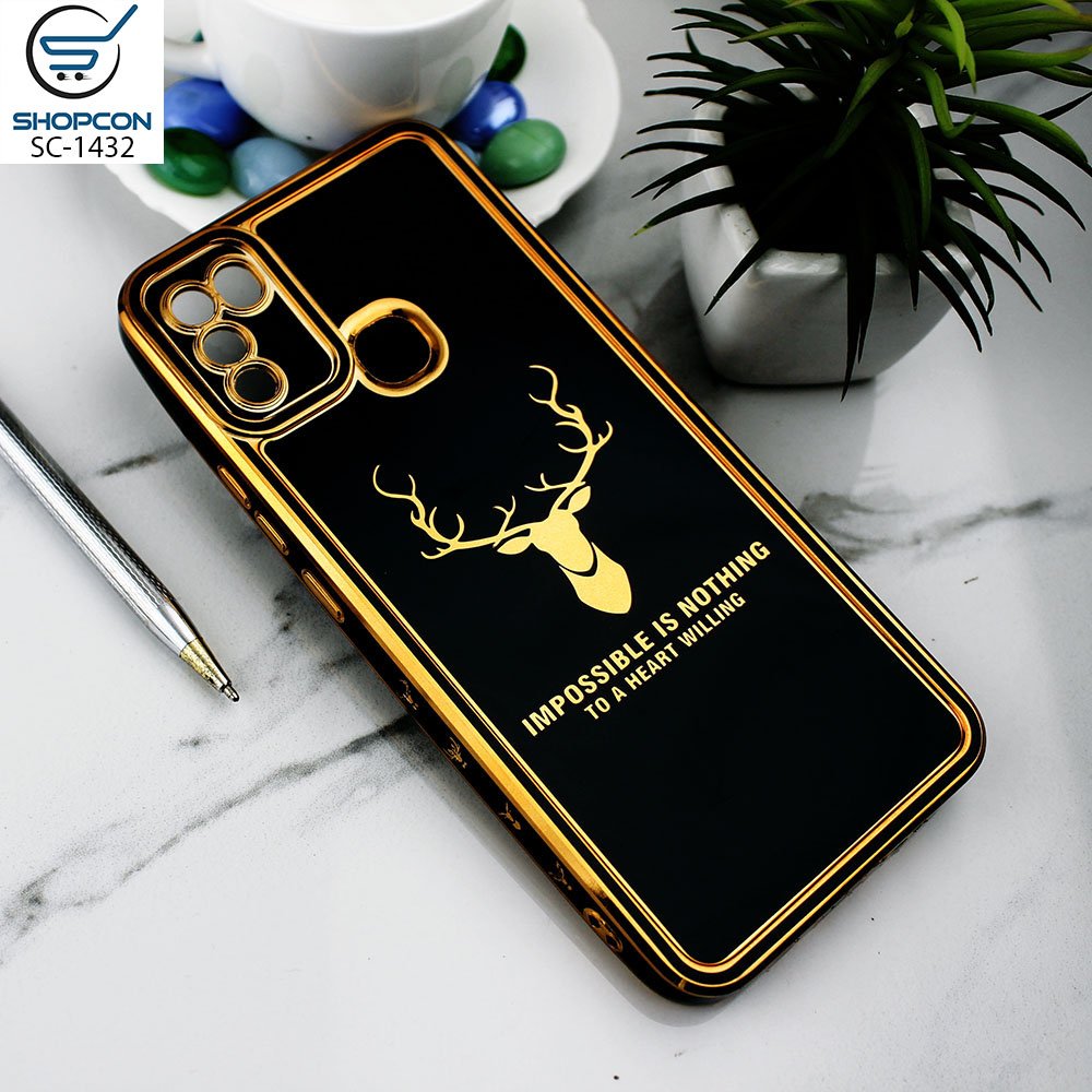 Inf Hot 10 Play / New Color Silk Shine Deer Case / Electroplating Borders / Soft Case with Camera Protection / Mobile Cover